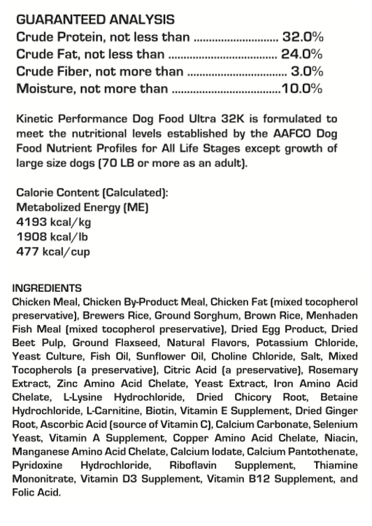 Ultra 32K Kinetic Dog Food